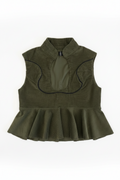 Mandarin Collar Peplum Top