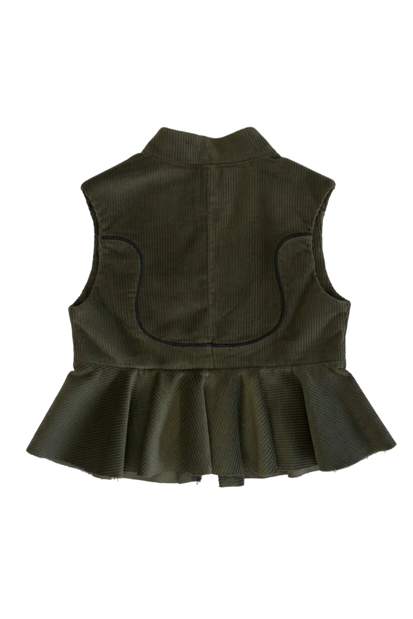Mandarin Collar Peplum Top