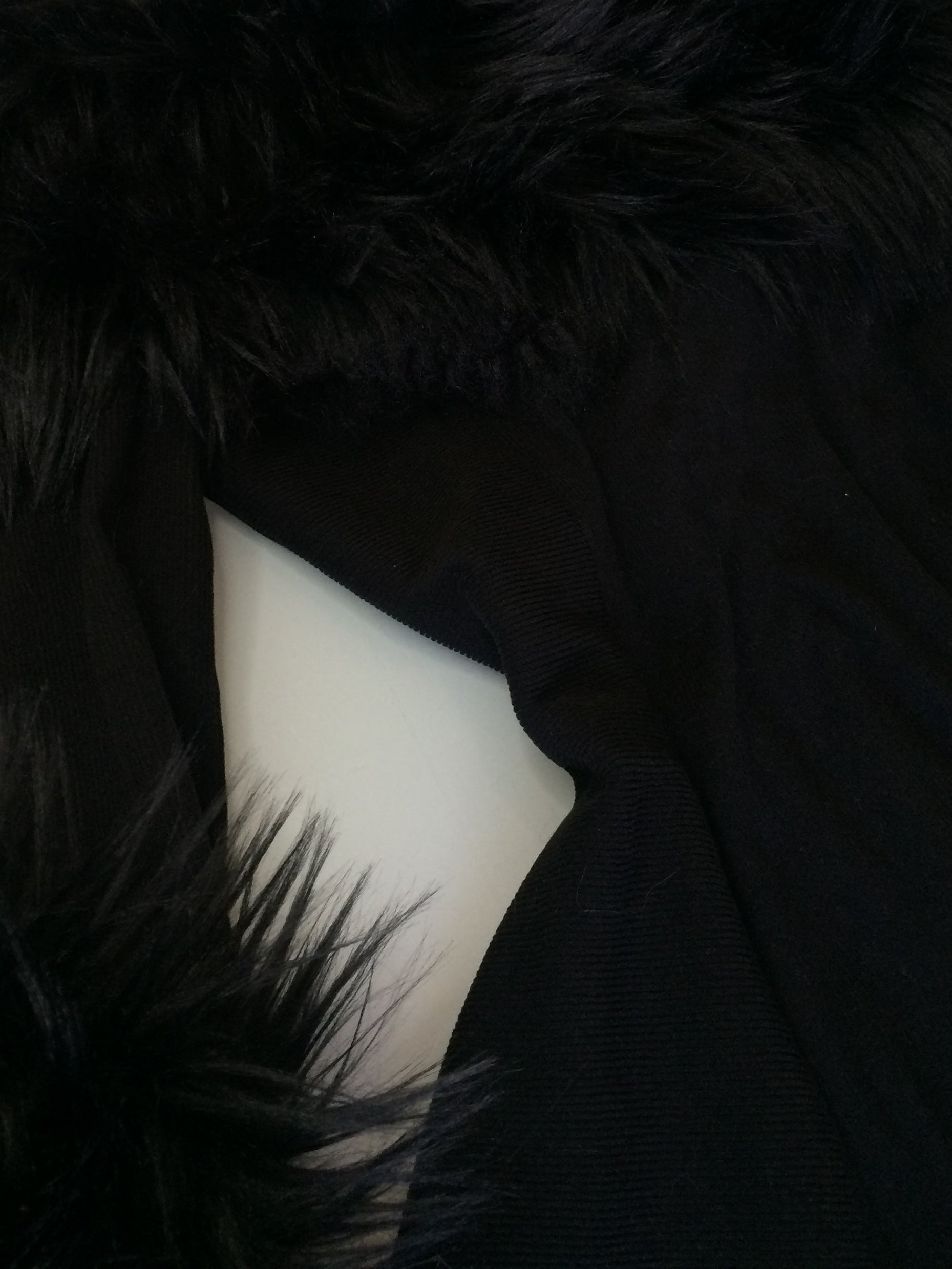 Fur Trim Gored Mini Dress